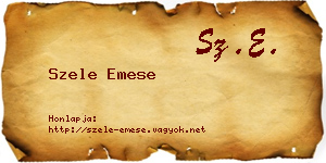 Szele Emese névjegykártya